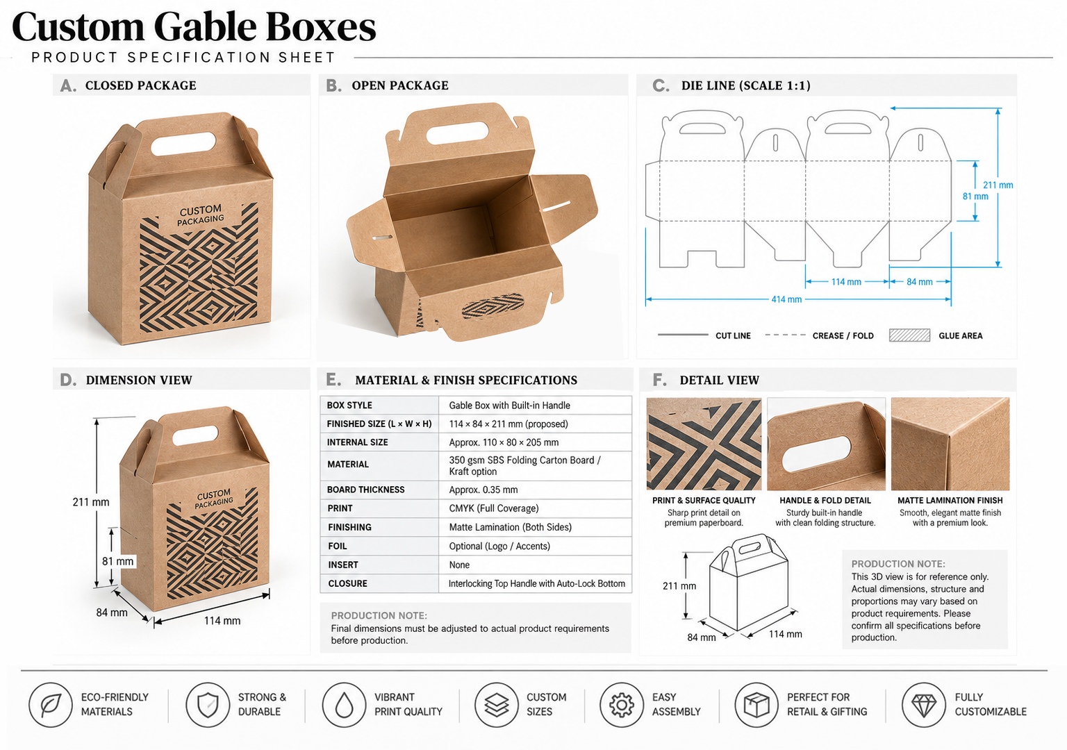 Custom Gable Boxes - BoxesMe NYC
